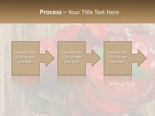 A Drink With Ice And Strawberries On A Wooden Table PowerPoint Template