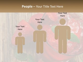 A Drink With Ice And Strawberries On A Wooden Table PowerPoint Template