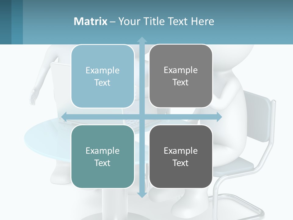 A Couple Of People Sitting At A Table With A Laptop PowerPoint Template