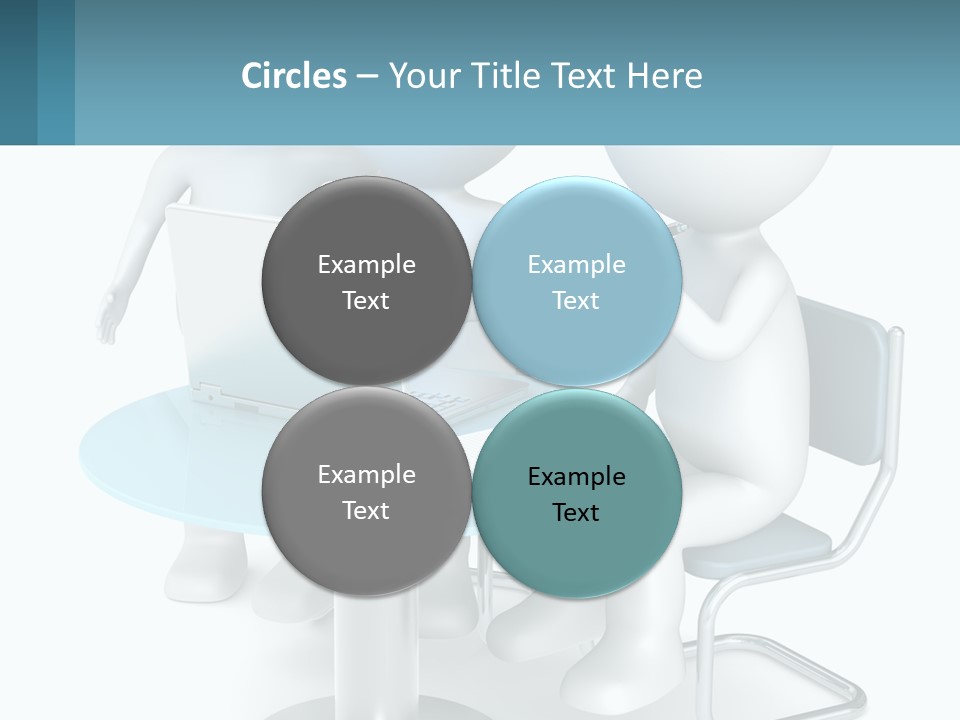 A Couple Of People Sitting At A Table With A Laptop PowerPoint Template