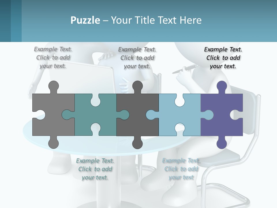 A Couple Of People Sitting At A Table With A Laptop PowerPoint Template