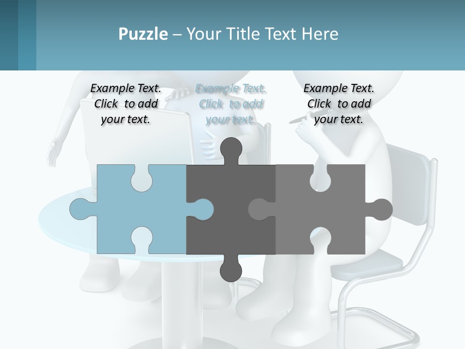 A Couple Of People Sitting At A Table With A Laptop PowerPoint Template