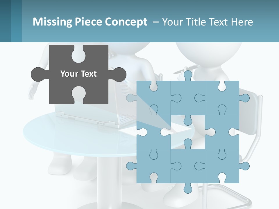 A Couple Of People Sitting At A Table With A Laptop PowerPoint Template