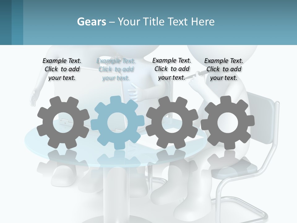 A Couple Of People Sitting At A Table With A Laptop PowerPoint Template