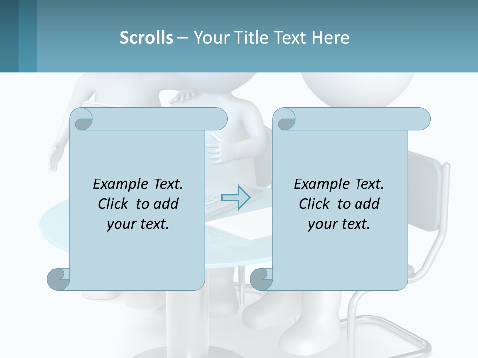 A Couple Of People Sitting At A Table With A Laptop PowerPoint Template