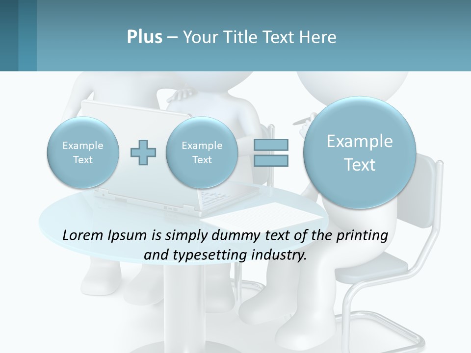 A Couple Of People Sitting At A Table With A Laptop PowerPoint Template