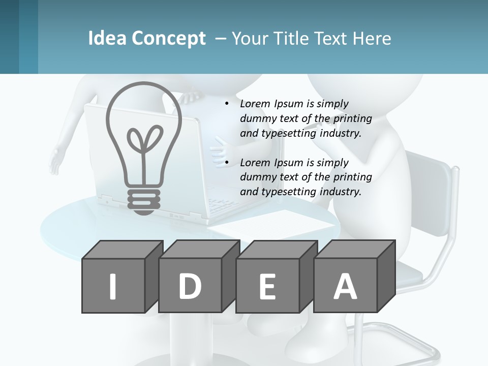 A Couple Of People Sitting At A Table With A Laptop PowerPoint Template