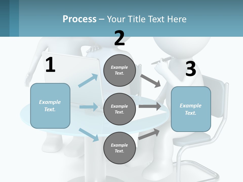A Couple Of People Sitting At A Table With A Laptop PowerPoint Template