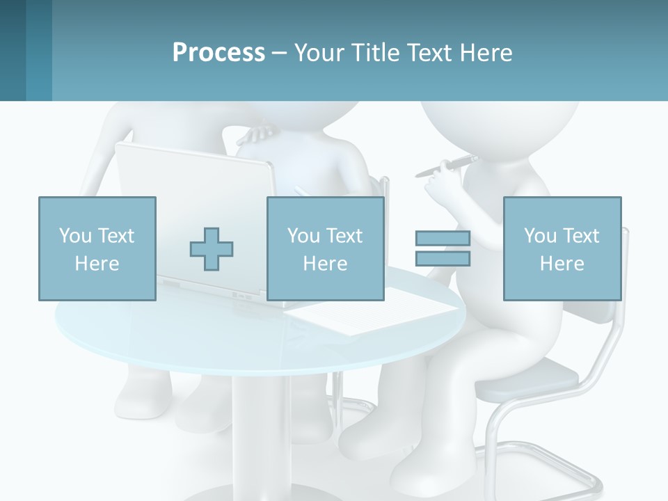 A Couple Of People Sitting At A Table With A Laptop PowerPoint Template