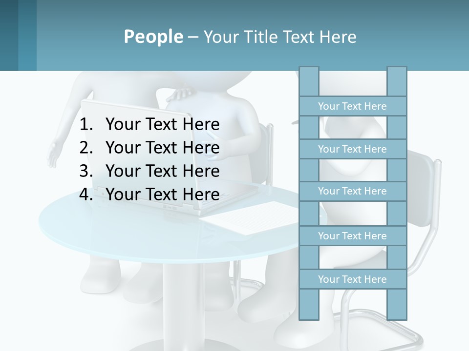 A Couple Of People Sitting At A Table With A Laptop PowerPoint Template