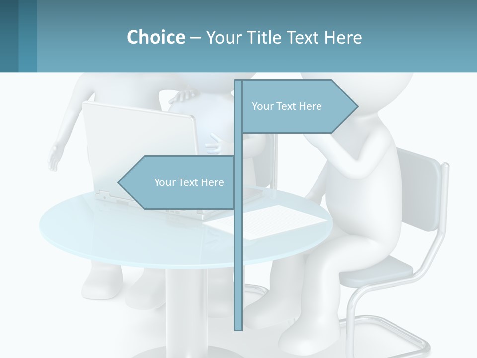 A Couple Of People Sitting At A Table With A Laptop PowerPoint Template