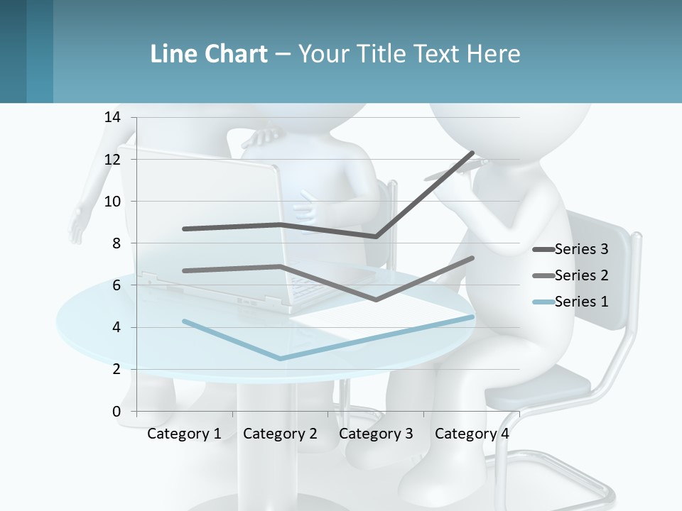 A Couple Of People Sitting At A Table With A Laptop PowerPoint Template