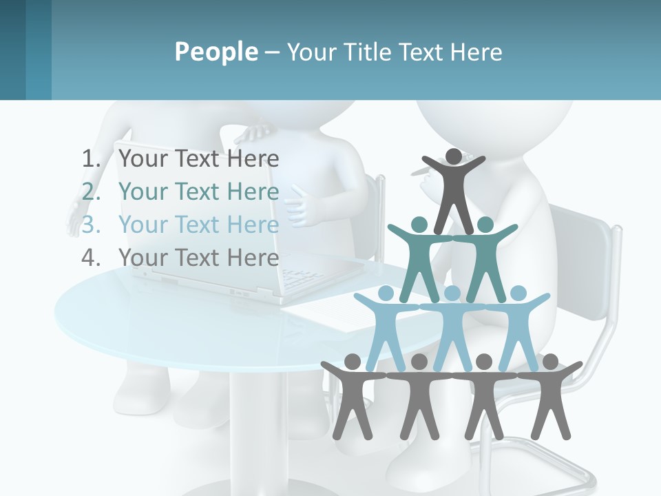 A Couple Of People Sitting At A Table With A Laptop PowerPoint Template