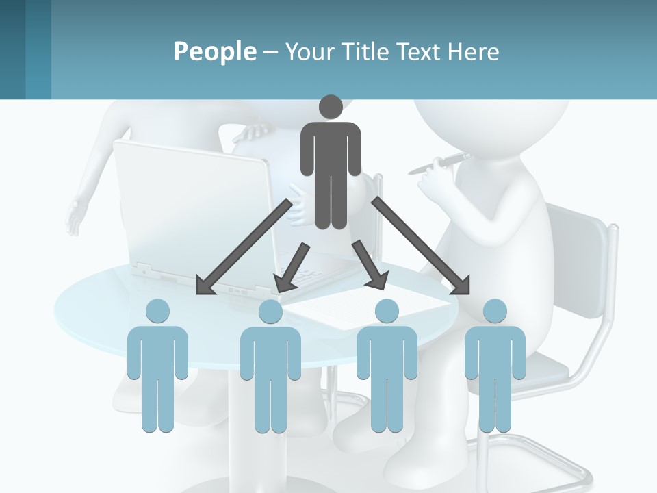 A Couple Of People Sitting At A Table With A Laptop PowerPoint Template