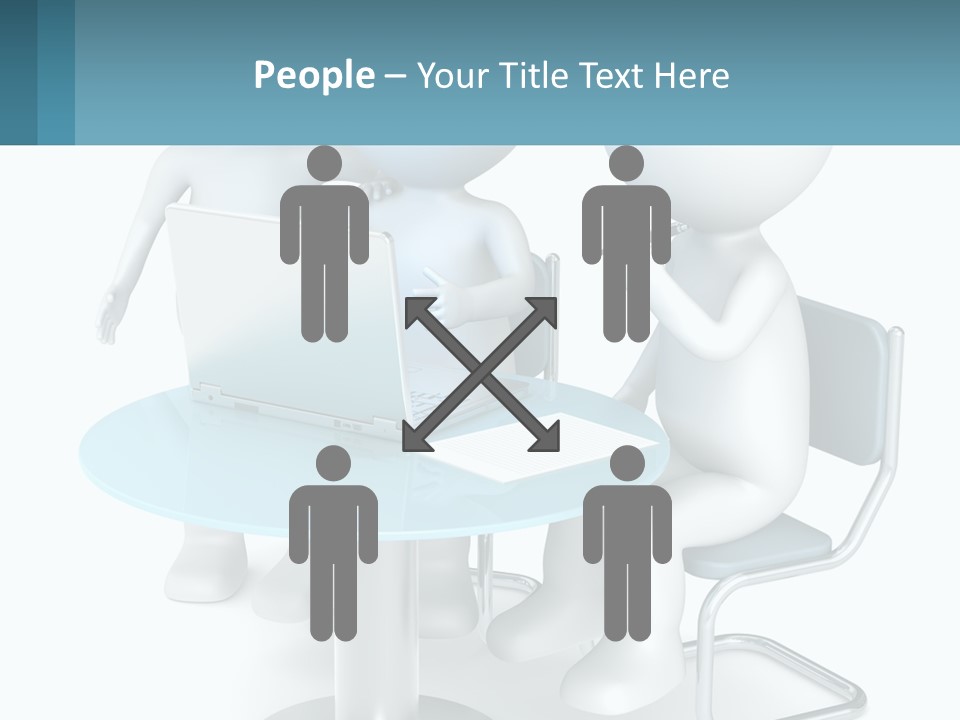 A Couple Of People Sitting At A Table With A Laptop PowerPoint Template