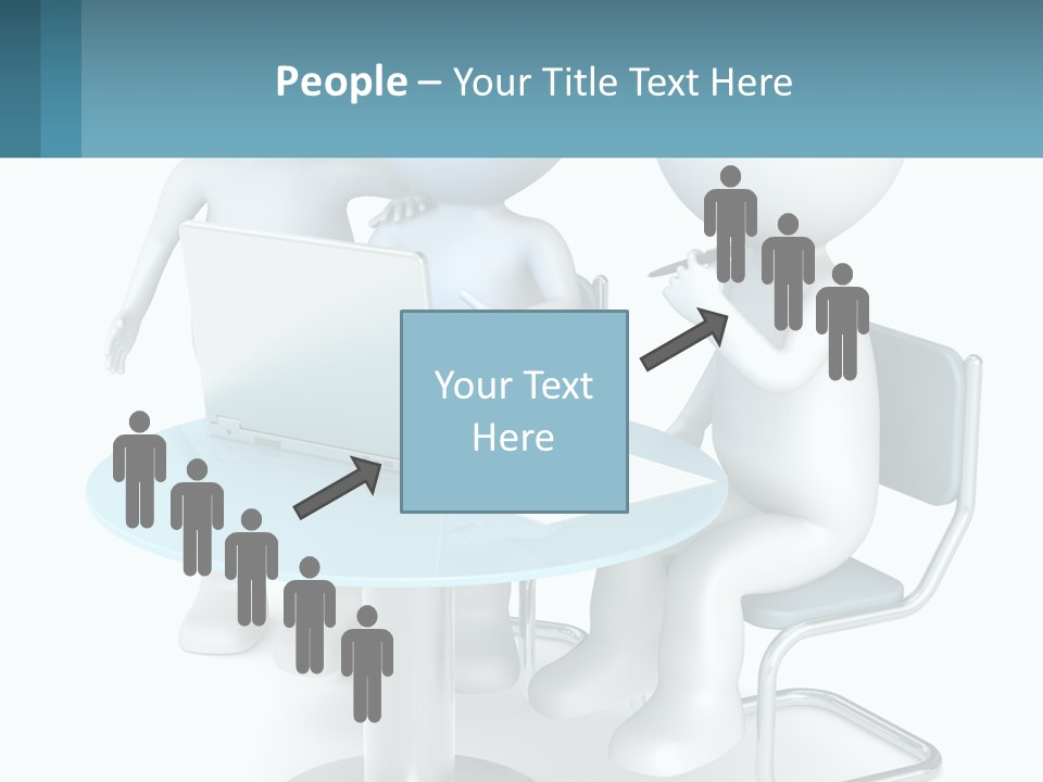 A Couple Of People Sitting At A Table With A Laptop PowerPoint Template