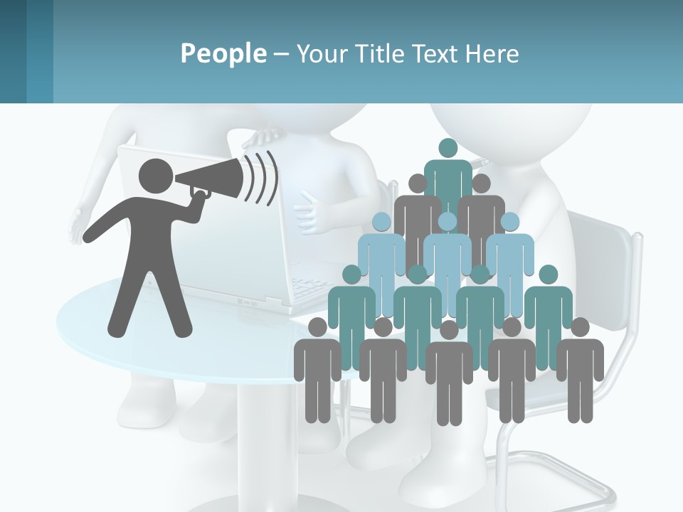 A Couple Of People Sitting At A Table With A Laptop PowerPoint Template