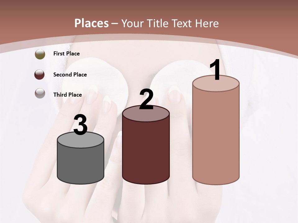 A Woman With A Towel On Her Head Covering Her Eyes PowerPoint Template