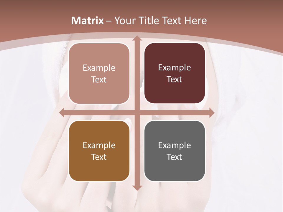 A Woman With A Towel On Her Head Covering Her Eyes PowerPoint Template