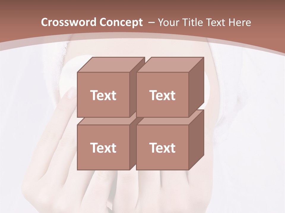 A Woman With A Towel On Her Head Covering Her Eyes PowerPoint Template