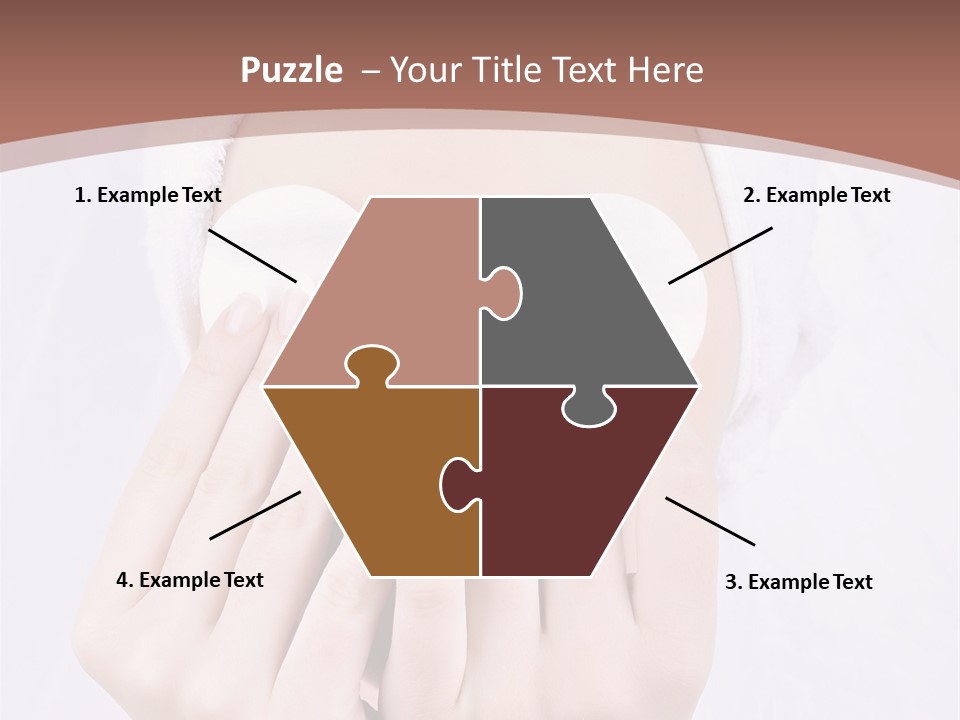 A Woman With A Towel On Her Head Covering Her Eyes PowerPoint Template