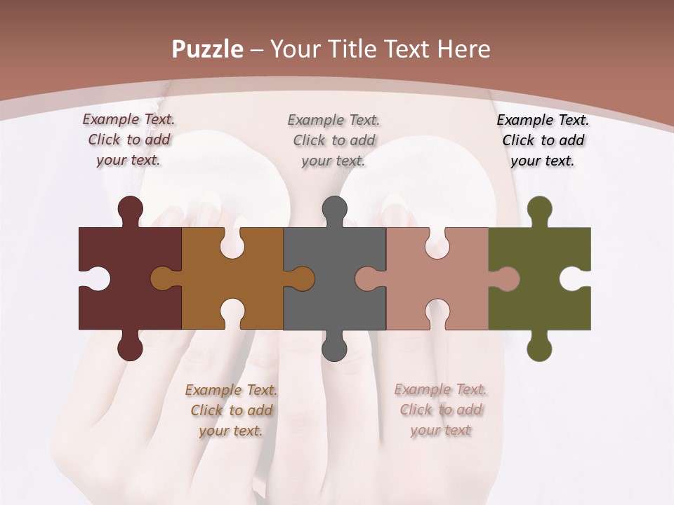 A Woman With A Towel On Her Head Covering Her Eyes PowerPoint Template