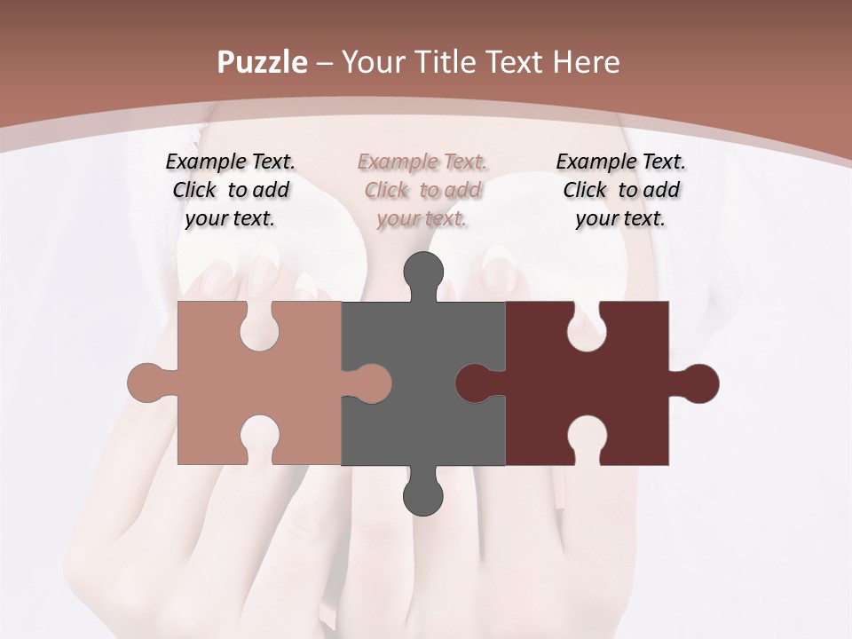 A Woman With A Towel On Her Head Covering Her Eyes PowerPoint Template