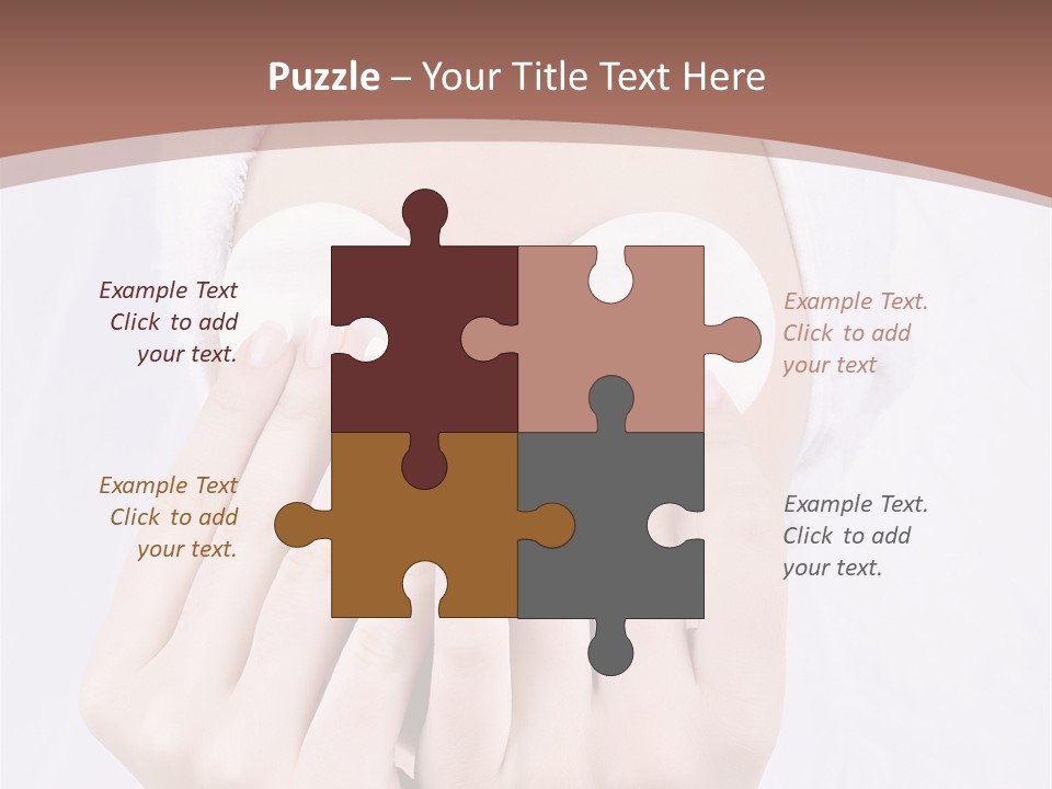 A Woman With A Towel On Her Head Covering Her Eyes PowerPoint Template