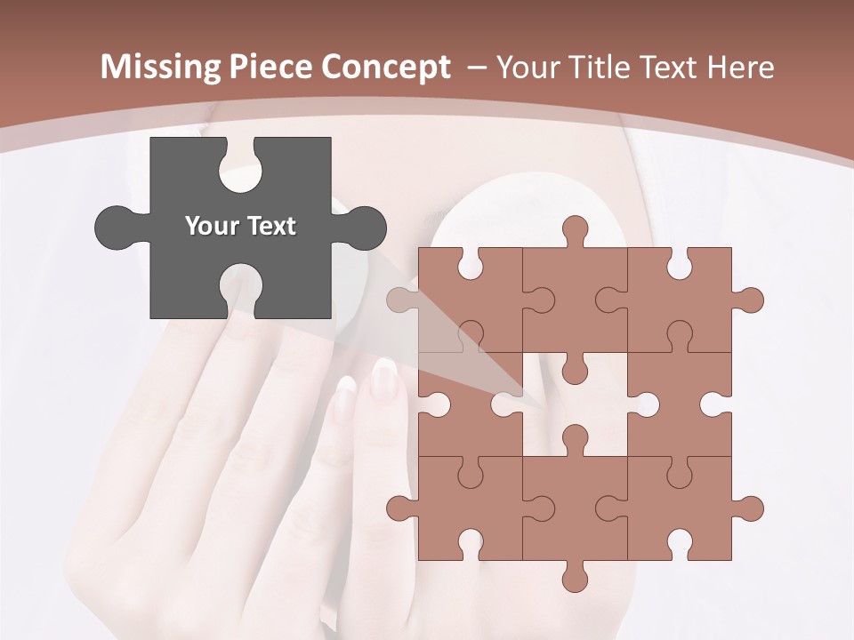 A Woman With A Towel On Her Head Covering Her Eyes PowerPoint Template