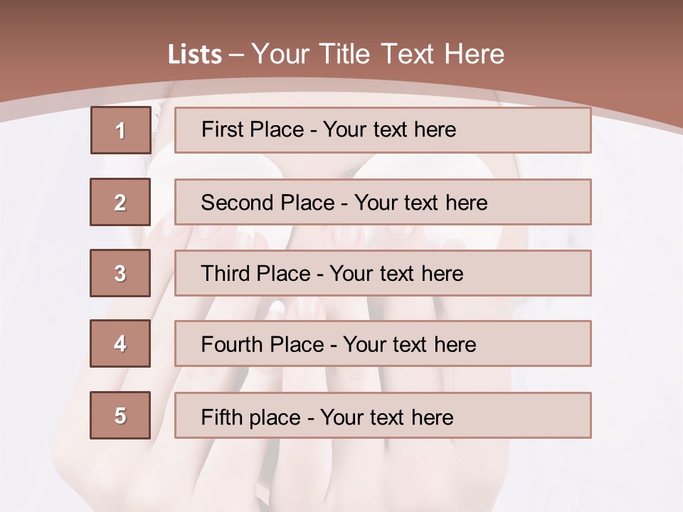 A Woman With A Towel On Her Head Covering Her Eyes PowerPoint Template