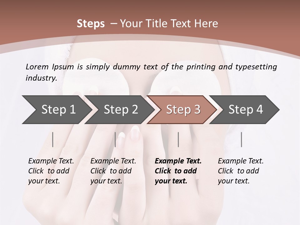 A Woman With A Towel On Her Head Covering Her Eyes PowerPoint Template