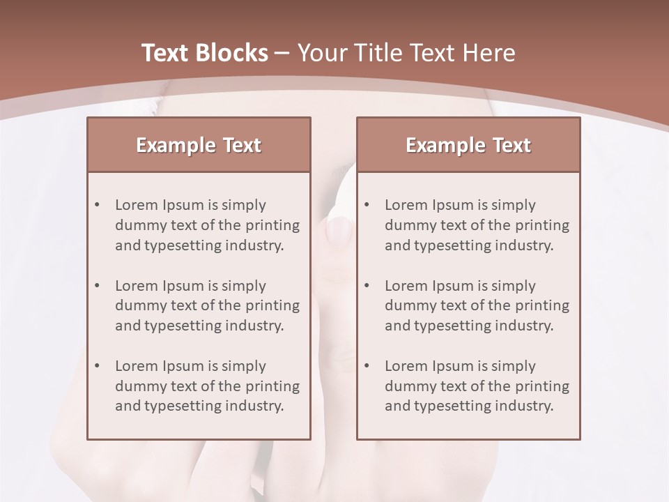 A Woman With A Towel On Her Head Covering Her Eyes PowerPoint Template