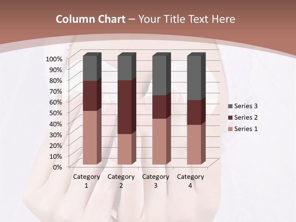 A Woman With A Towel On Her Head Covering Her Eyes PowerPoint Template
