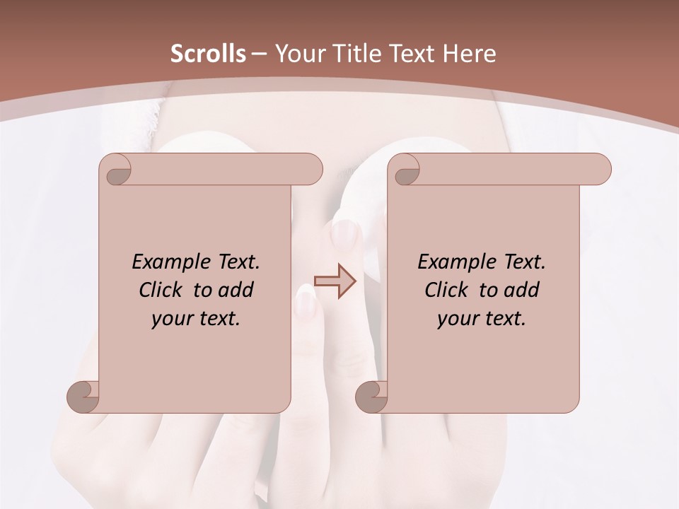 A Woman With A Towel On Her Head Covering Her Eyes PowerPoint Template