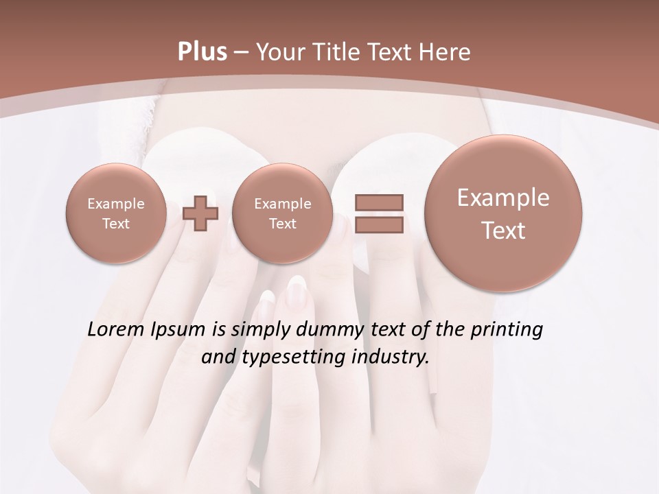 A Woman With A Towel On Her Head Covering Her Eyes PowerPoint Template