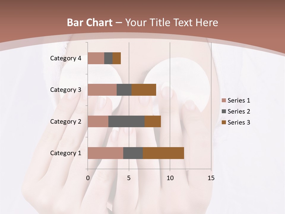 A Woman With A Towel On Her Head Covering Her Eyes PowerPoint Template