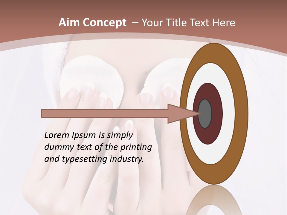 A Woman With A Towel On Her Head Covering Her Eyes PowerPoint Template