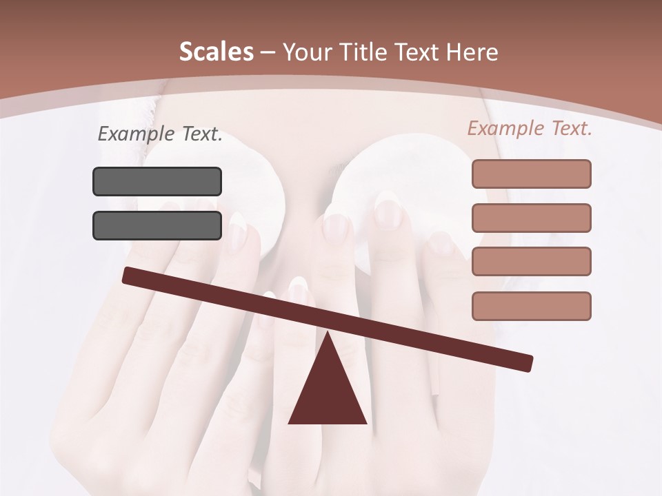 A Woman With A Towel On Her Head Covering Her Eyes PowerPoint Template