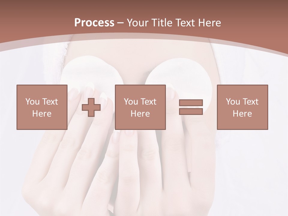 A Woman With A Towel On Her Head Covering Her Eyes PowerPoint Template