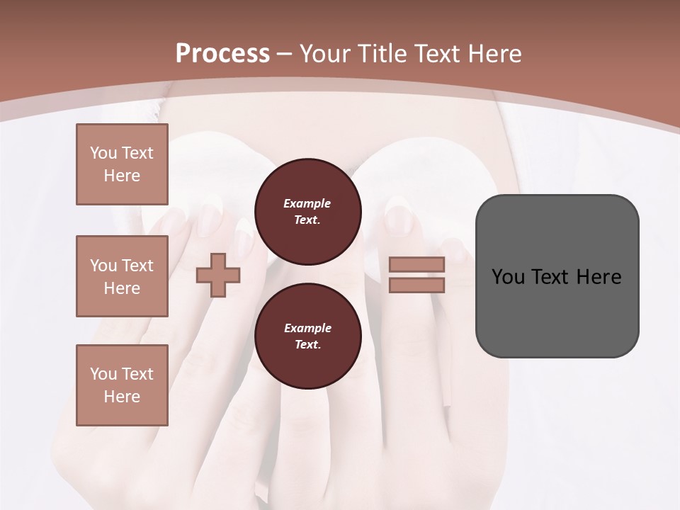 A Woman With A Towel On Her Head Covering Her Eyes PowerPoint Template