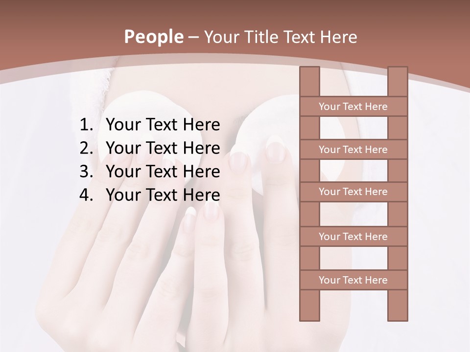 A Woman With A Towel On Her Head Covering Her Eyes PowerPoint Template