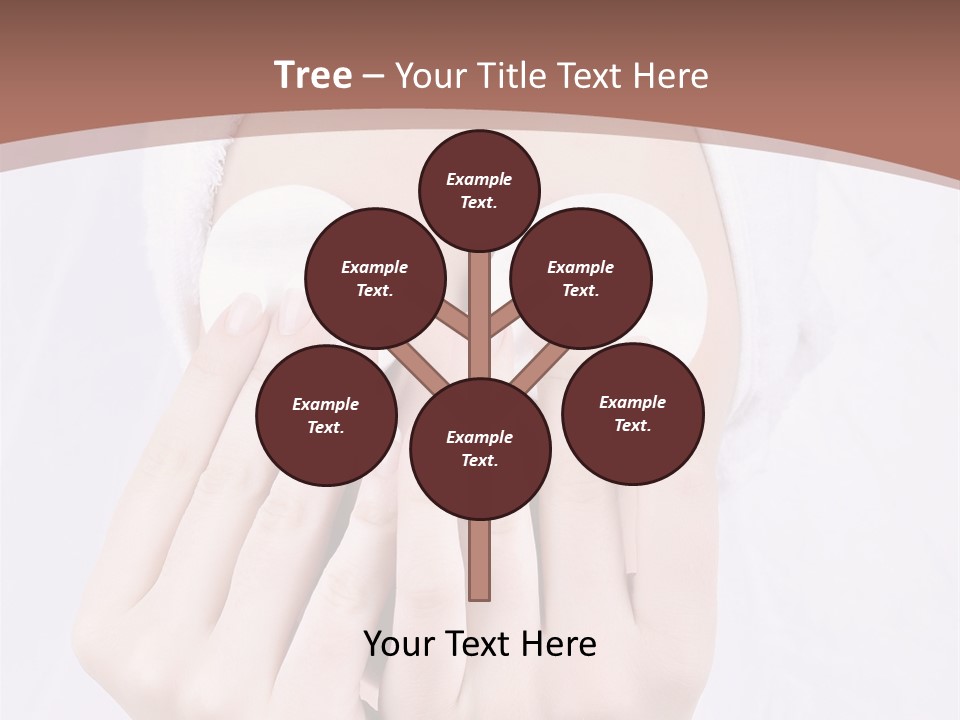 A Woman With A Towel On Her Head Covering Her Eyes PowerPoint Template