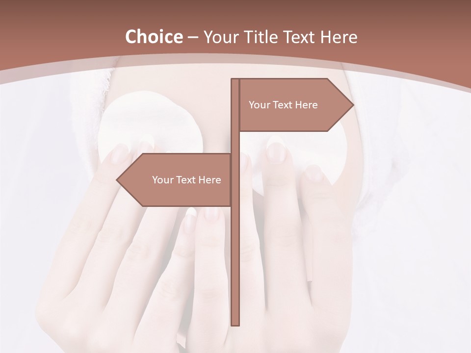 A Woman With A Towel On Her Head Covering Her Eyes PowerPoint Template