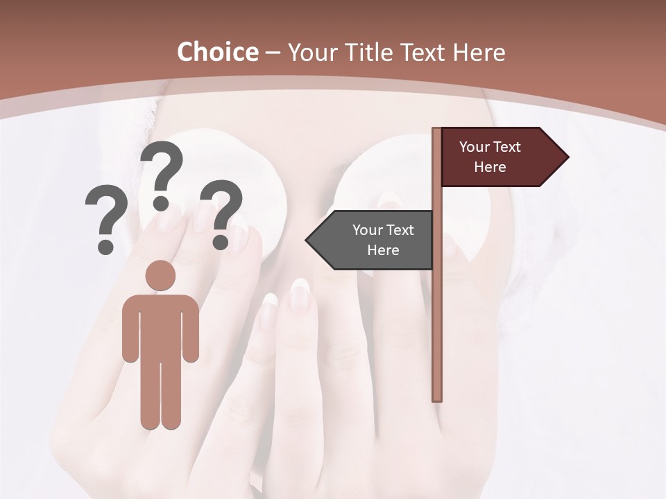 A Woman With A Towel On Her Head Covering Her Eyes PowerPoint Template