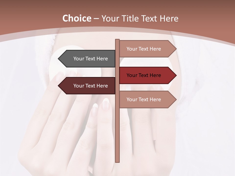 A Woman With A Towel On Her Head Covering Her Eyes PowerPoint Template