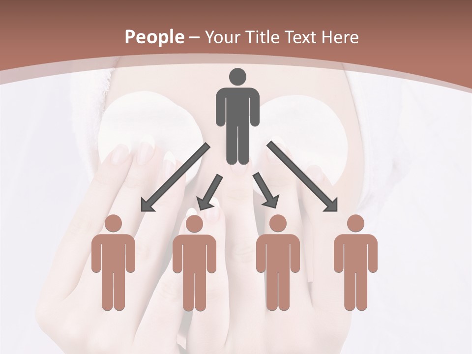 A Woman With A Towel On Her Head Covering Her Eyes PowerPoint Template