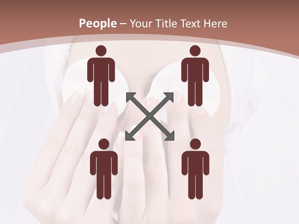 A Woman With A Towel On Her Head Covering Her Eyes PowerPoint Template