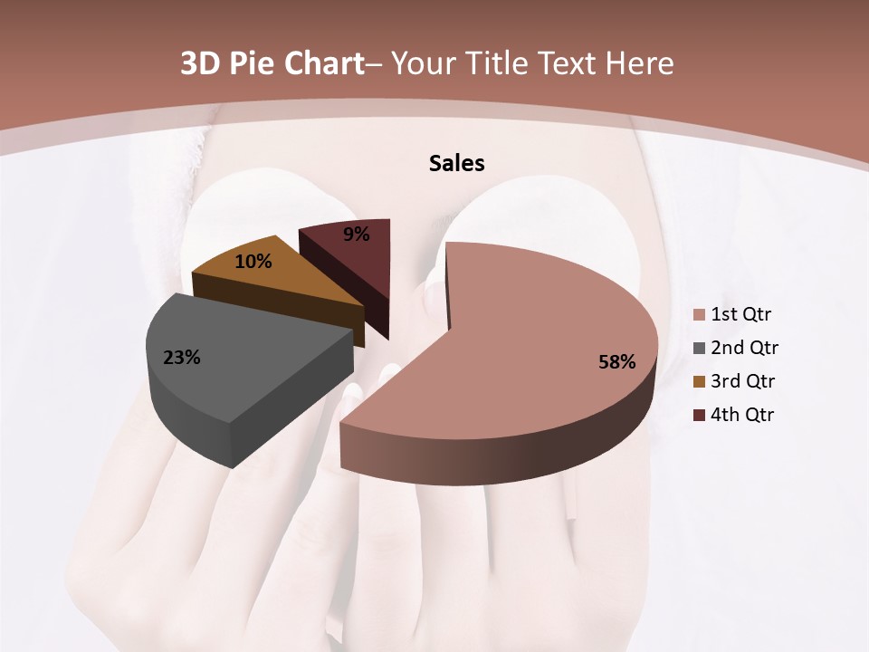 A Woman With A Towel On Her Head Covering Her Eyes PowerPoint Template