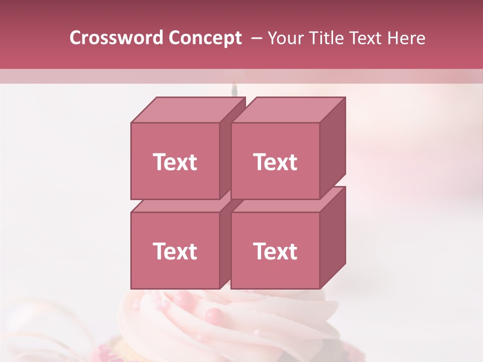 A Cupcake With A Single Candle On Top Of It PowerPoint Template