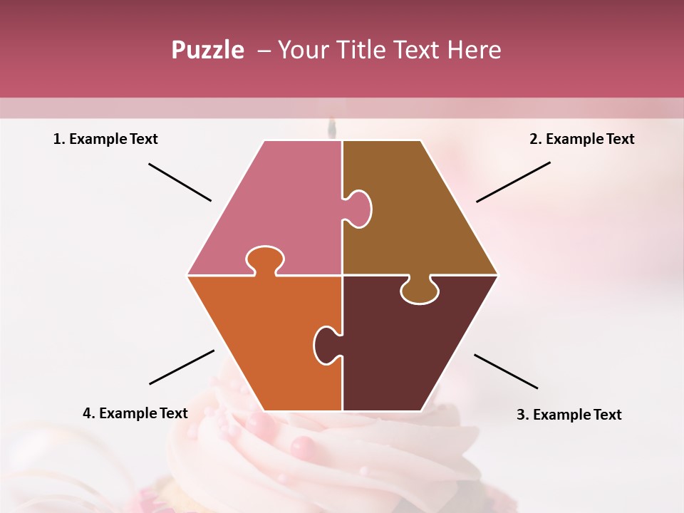 A Cupcake With A Single Candle On Top Of It PowerPoint Template